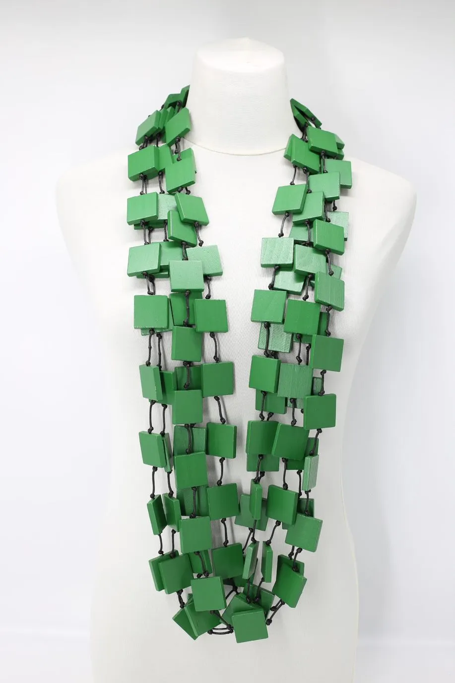 5 Strand 3x3 Squares Necklace