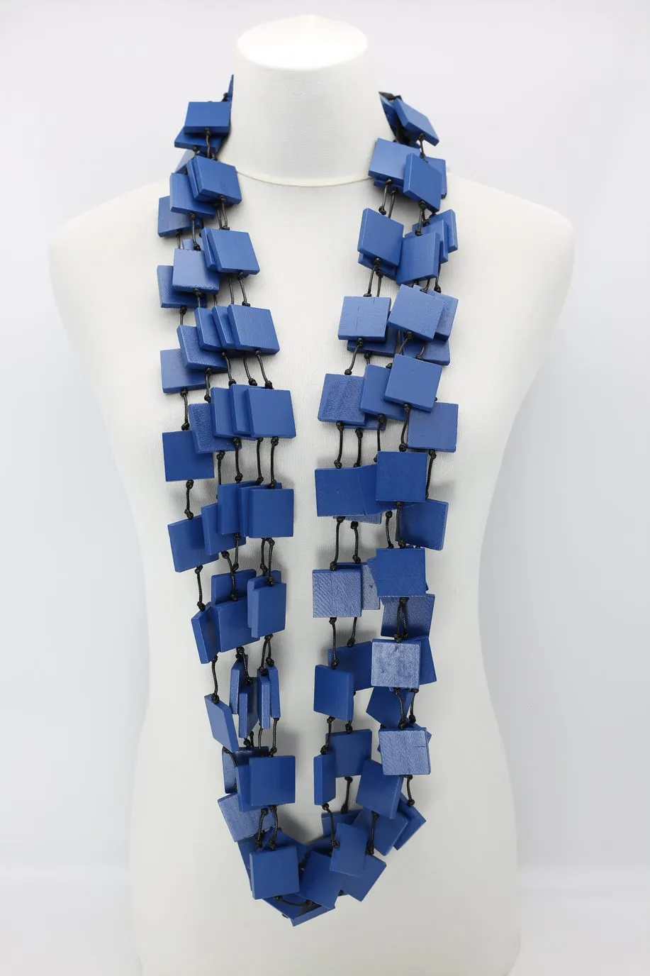 5 Strand 3x3 Squares Necklace