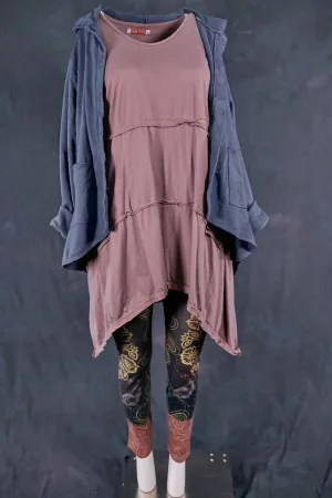 5142-Hi/Lo Hoodie-Slate Blue