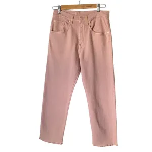 7 FAM x No21 | Slouchy Crop Jeans High Rise Cipria Pink Unisex Size 23