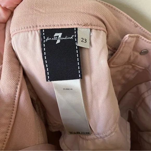 7 FAM x No21 | Slouchy Crop Jeans High Rise Cipria Pink Unisex Size 23