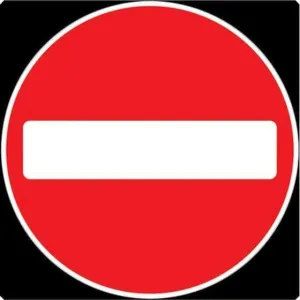 750mm No Entry - 616 - Rigid Plastic