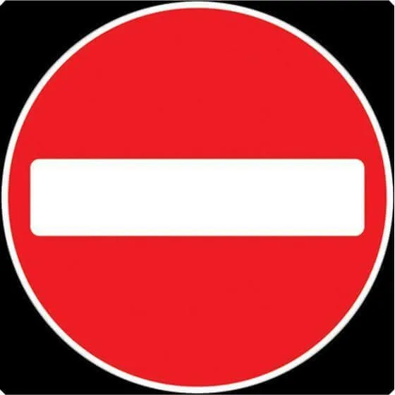 750mm No Entry - 616 - Rigid Plastic