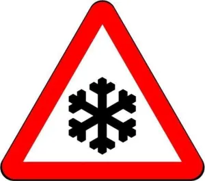 750mm Triangle - Warning Ice / Snow - 554.2 - Rigid Plastic