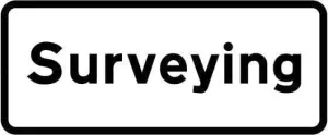 870x360mm Supplementary Plate - Surveying - 7001.1 - Rigid Plastic