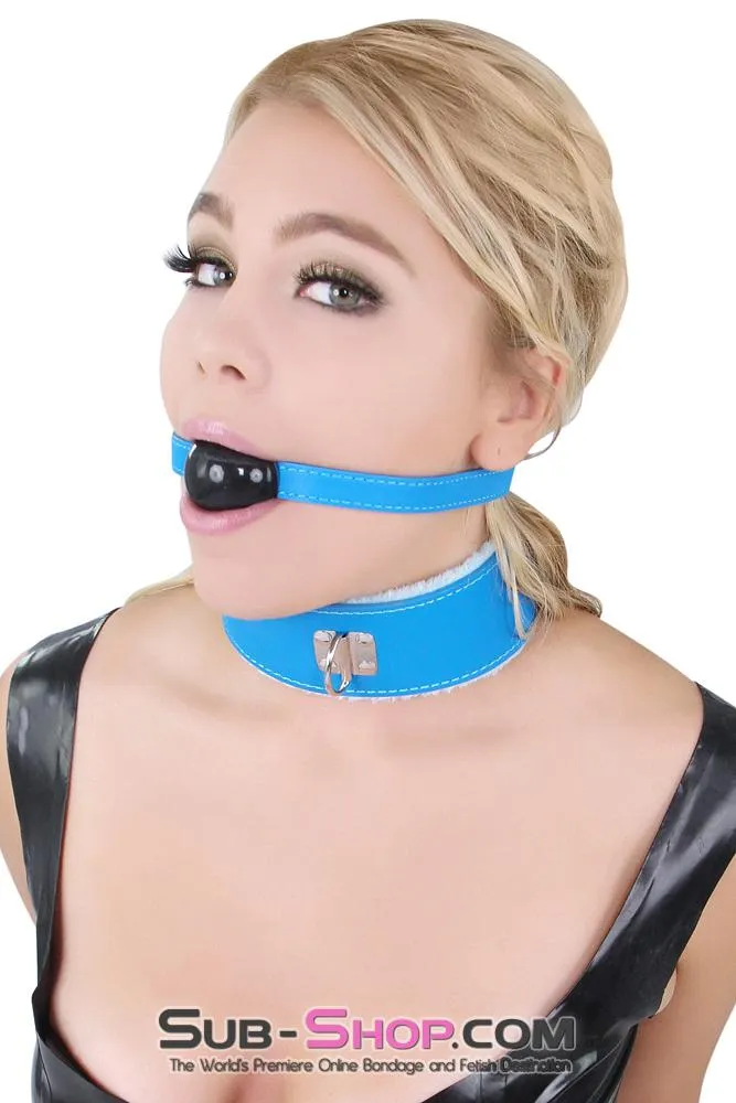 8845MQ      <b>BOGO!</b> Tantric Blue Strap Beginner Rubber Ball Gag