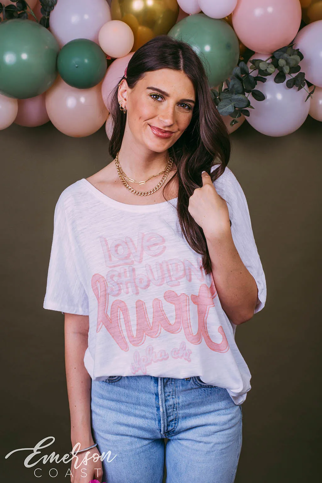 A Chi O Philanthropy Slouchy Tshirt