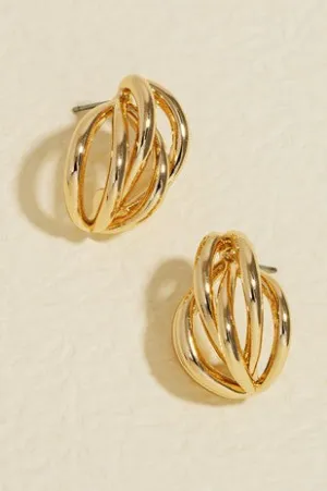 Abstract Layered Stud Earrings
