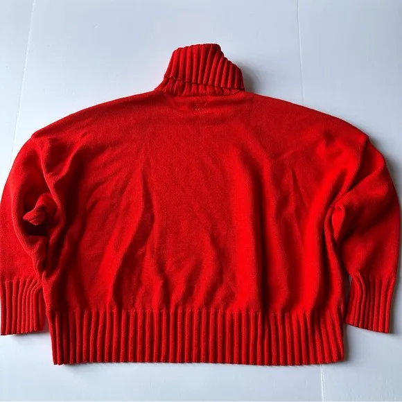 Adidas x IVY PARK Boxy Cropped Turtleneck Sweater Red/Pink Large