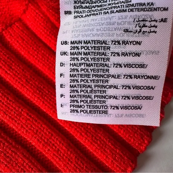 Adidas x IVY PARK Boxy Cropped Turtleneck Sweater Red/Pink Large