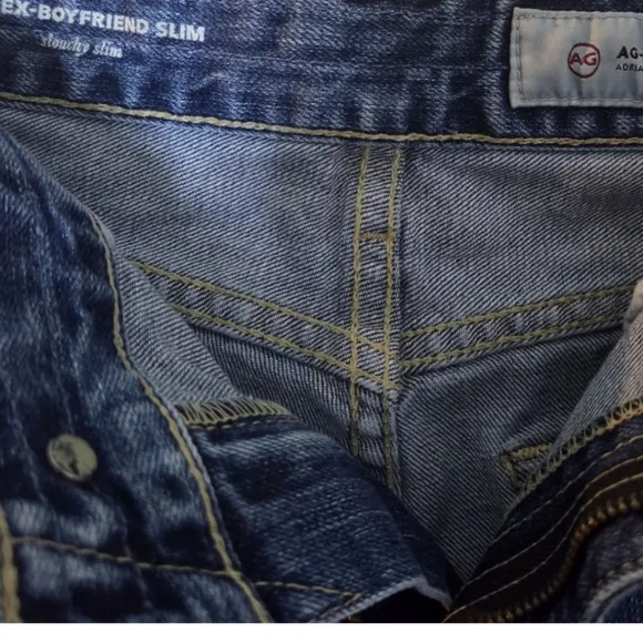 Ag Adriano Goldschmied The Ex-Boyfriend Slouchy Slim Distressed Jeans Sz 30R