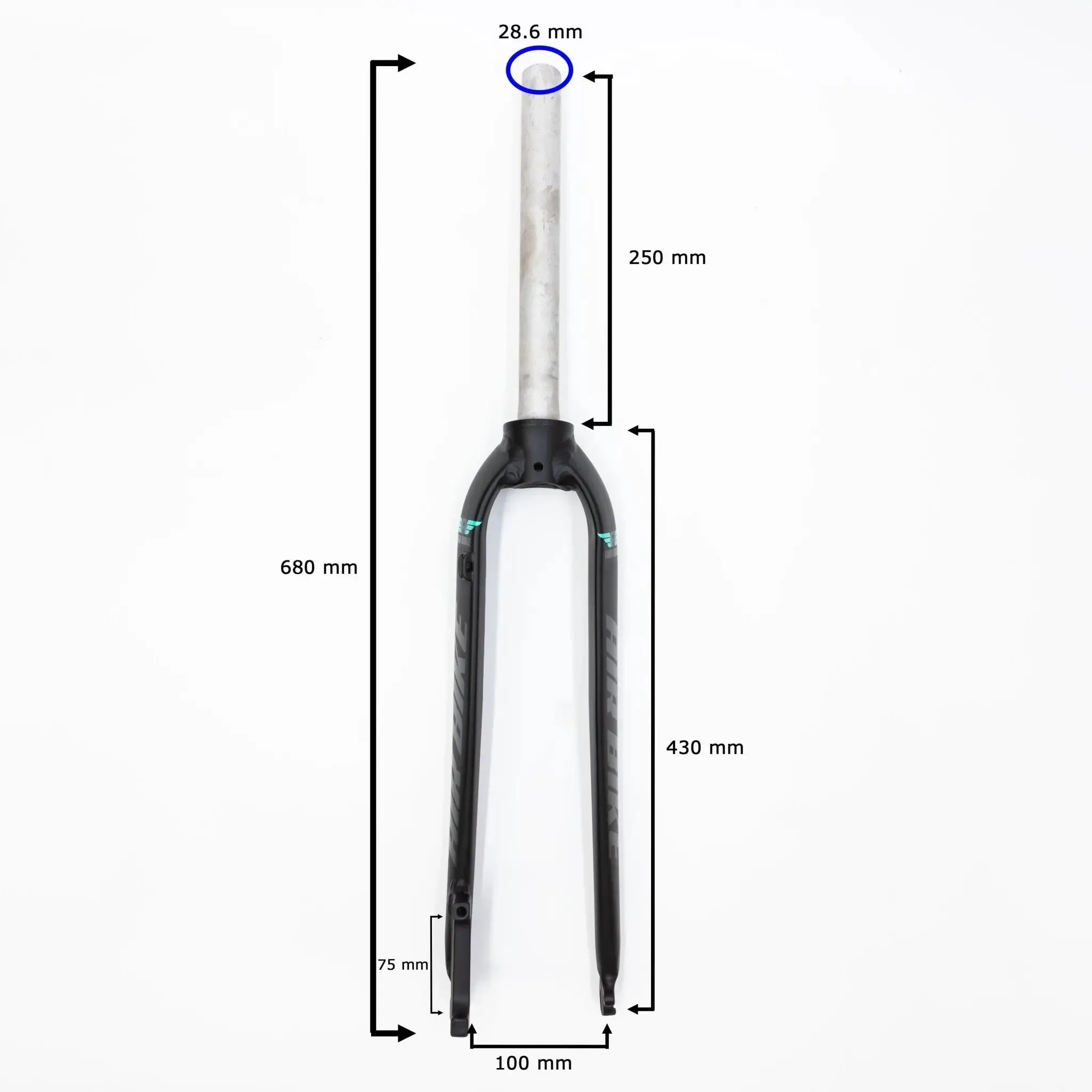 Air Bike 27.5" Rigid MTB Fork | Black, Lightweight, Disc Brake Compatible