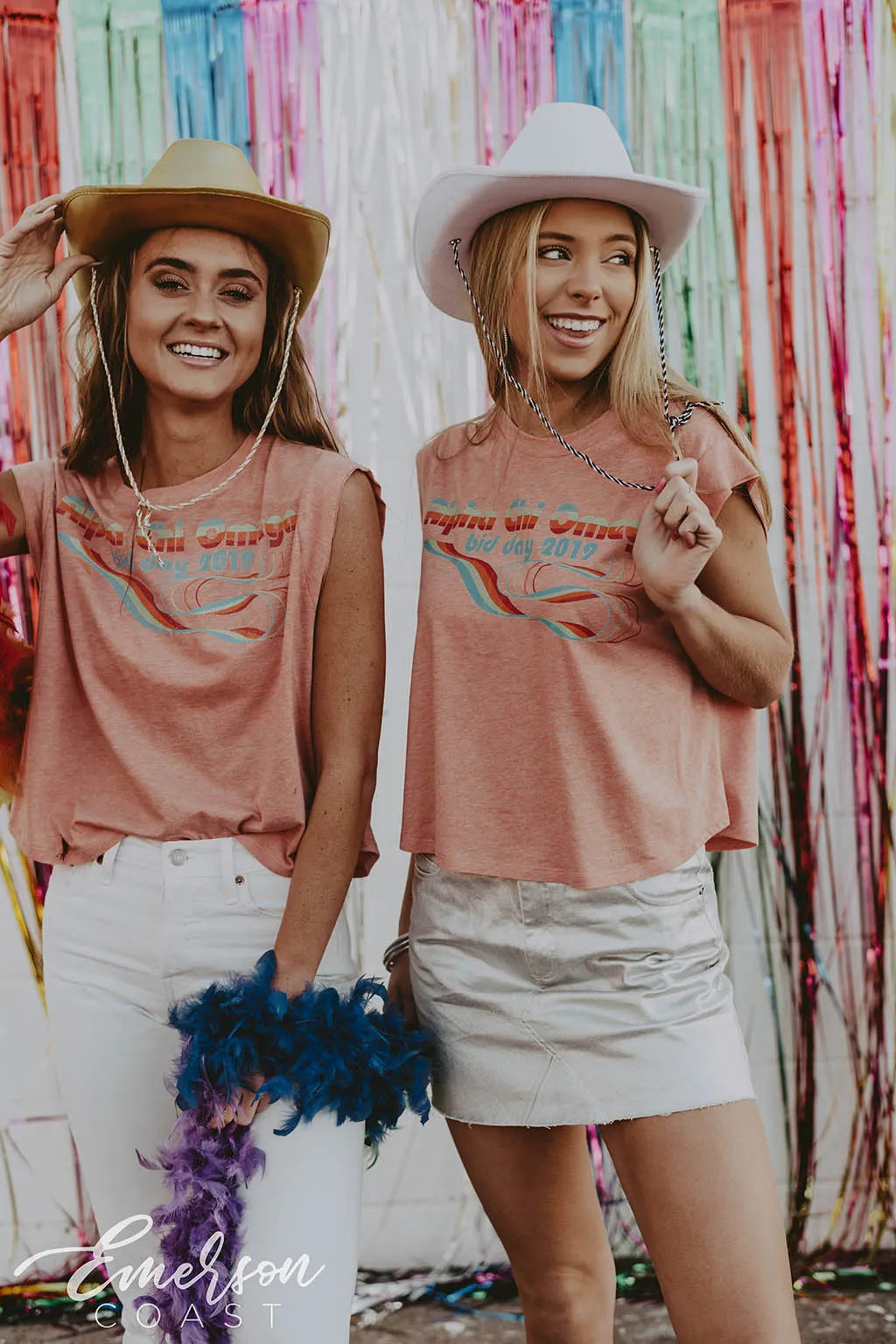 Alpha Chi Retro Rainbow Bid Day Tee