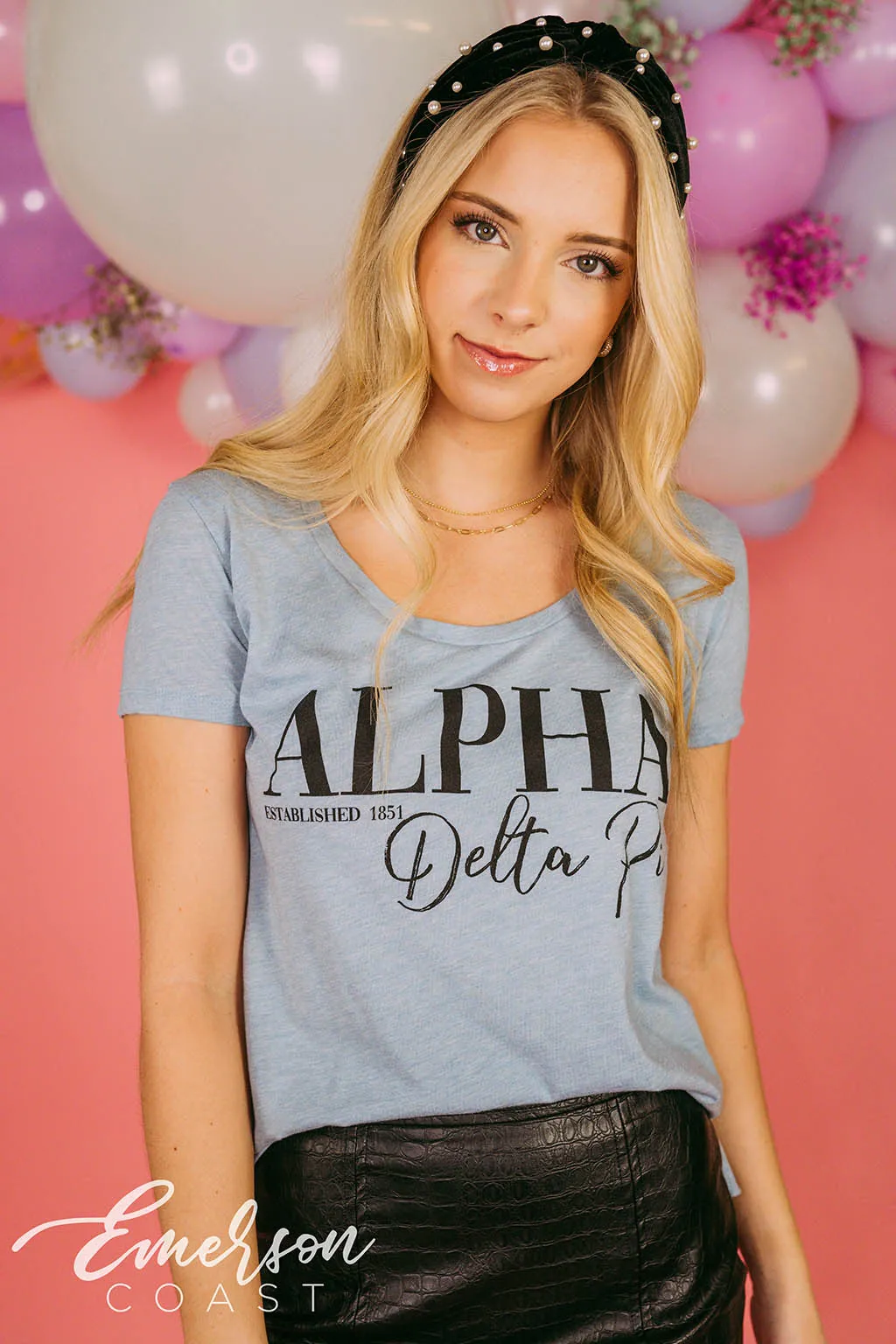 Alpha Delta Pi Light Blue Recruitment Tee