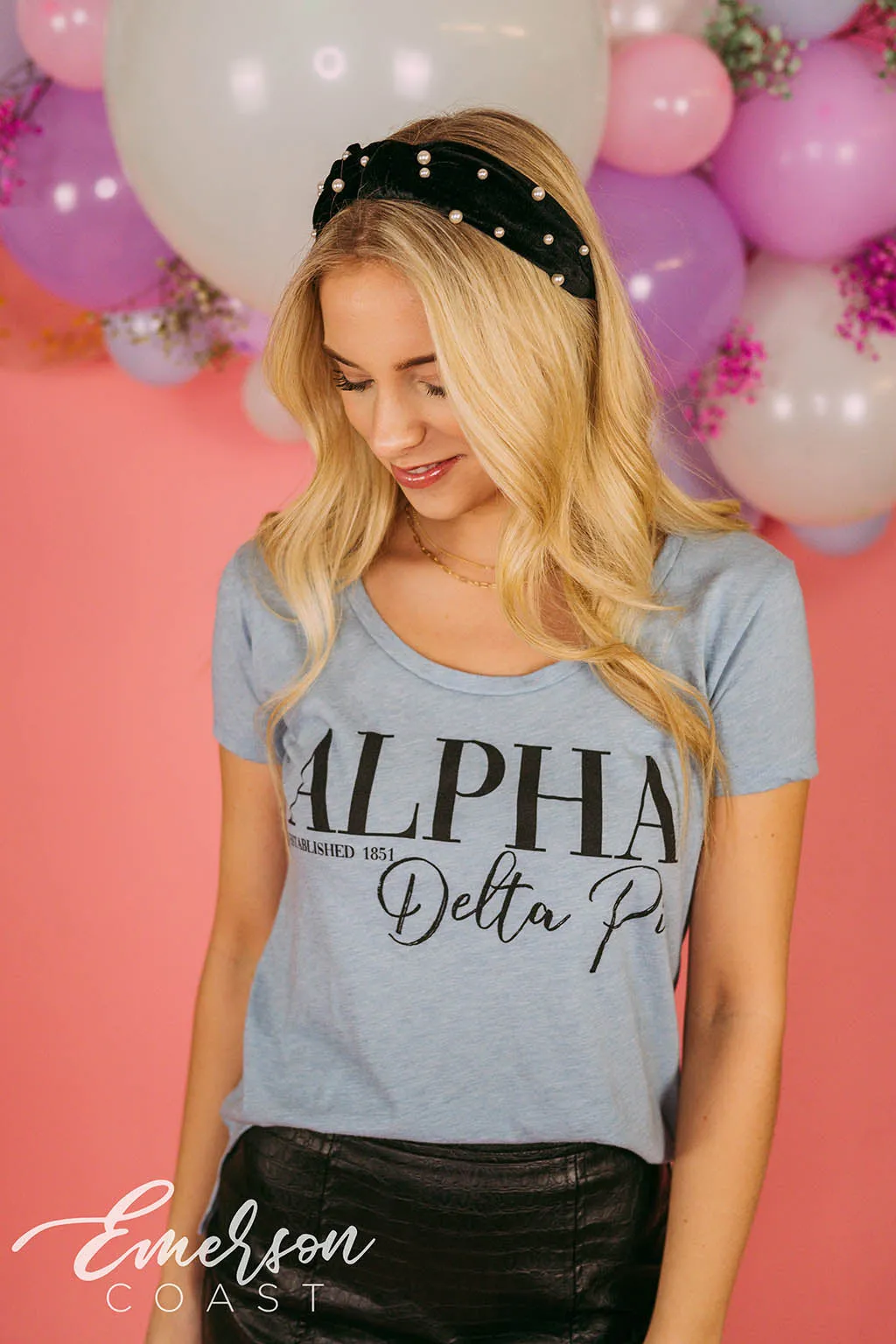 Alpha Delta Pi Light Blue Recruitment Tee