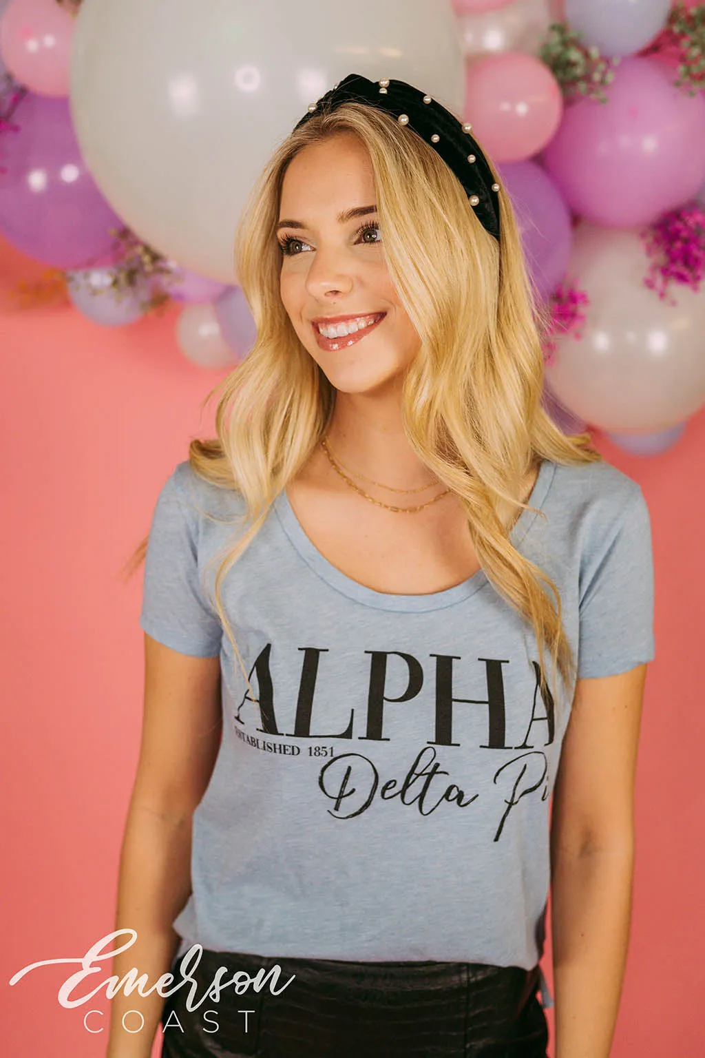Alpha Delta Pi Light Blue Recruitment Tee