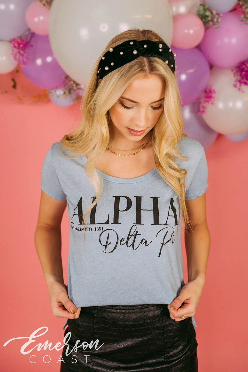 Alpha Delta Pi Light Blue Recruitment Tee
