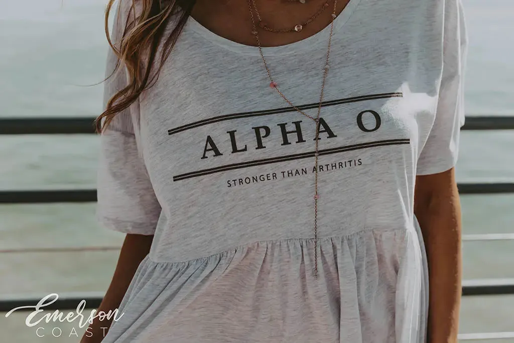 Alpha Omicron Pi Philanthropy Peplum Tee