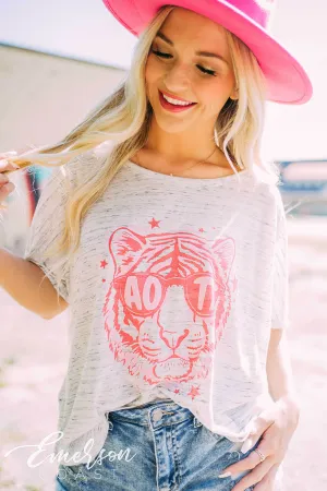 Alpha Omicron Pi PR Tiger Slouchy Tee