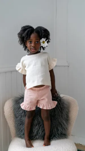 Ama Frilled Top | Bone