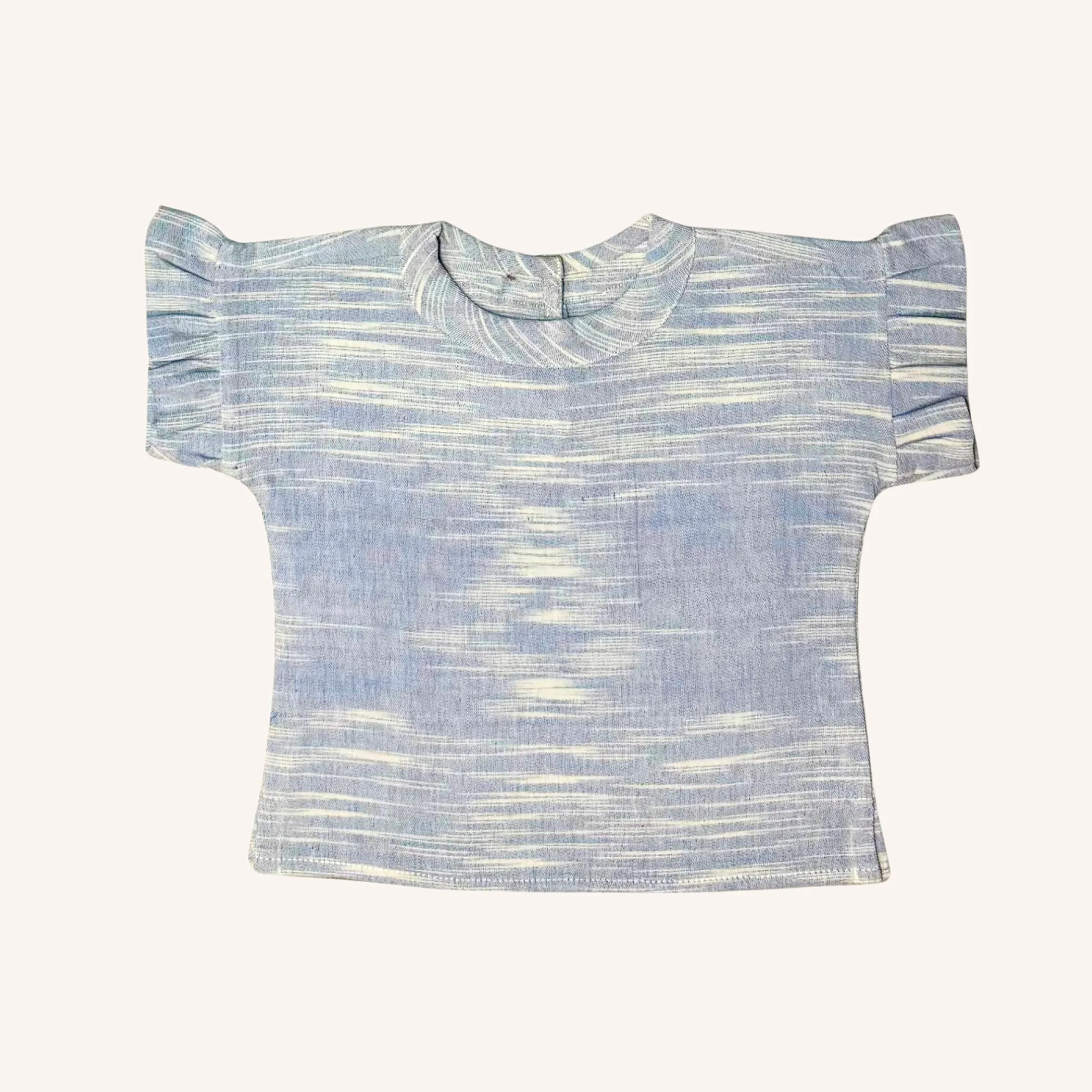 Ama Frilled Top | Sand Blue
