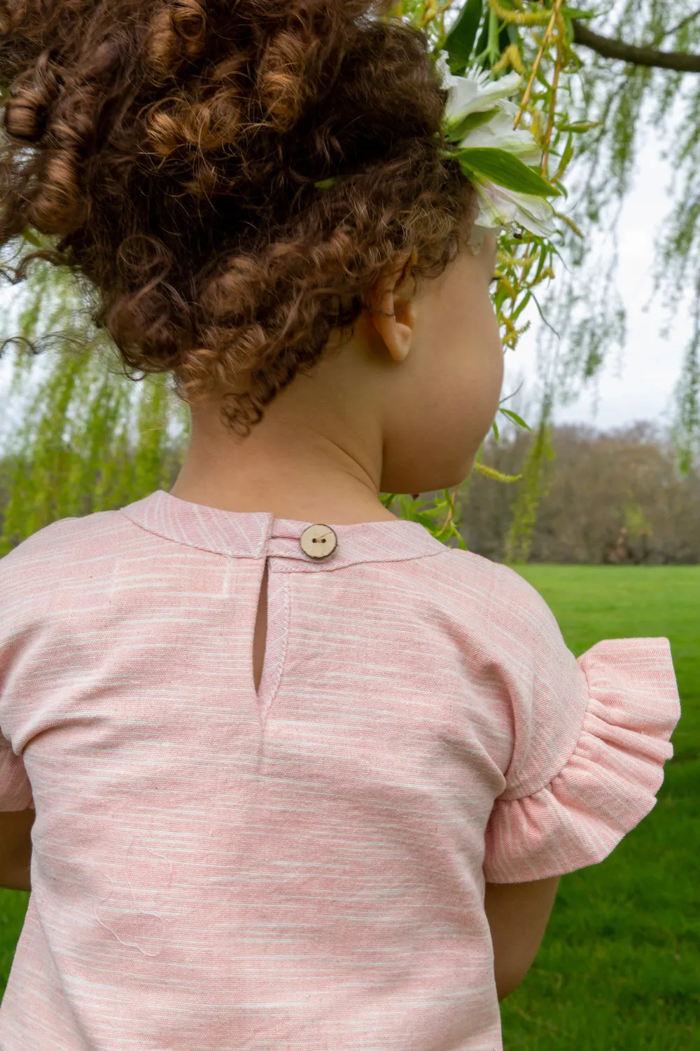 Ama Frilled Top | Sand Pink