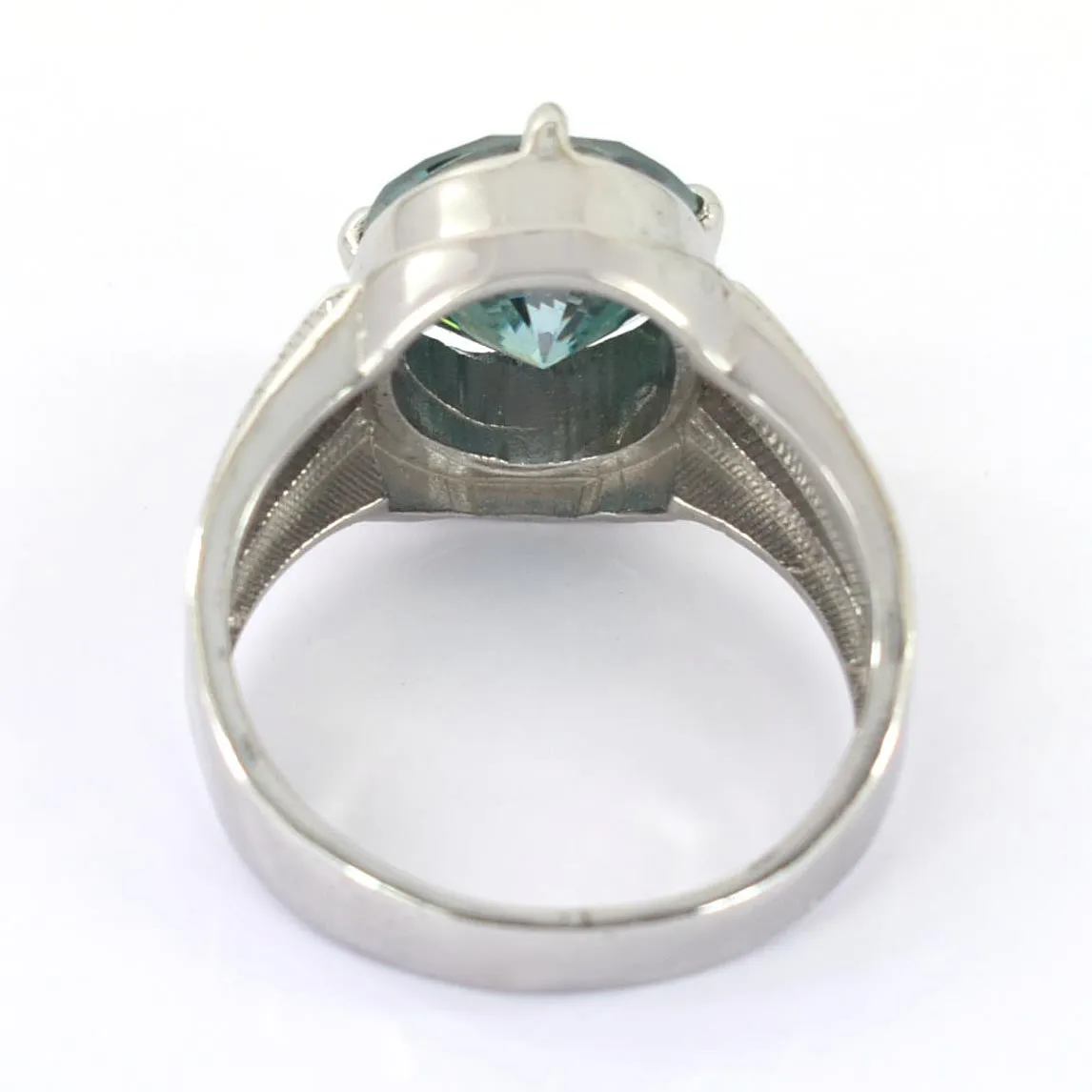 Amazing Blue Diamond Solitaire Ring in 925 Silver- 5.00 Ct Certified.Excellent Cut & Great Sparkle! Gift For Wedding/Birthday!