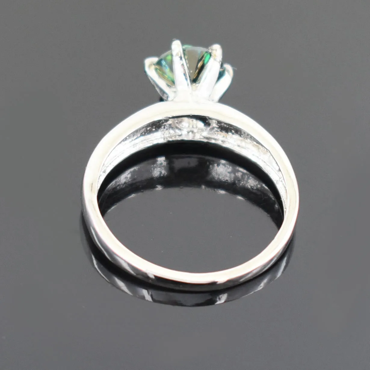 Amazing Blue Diamond Solitaire Ring in 925 Silver with Prongs, Great Shine & Luster! Gift For Wedding/Birthday, Certified 1.50 Carat