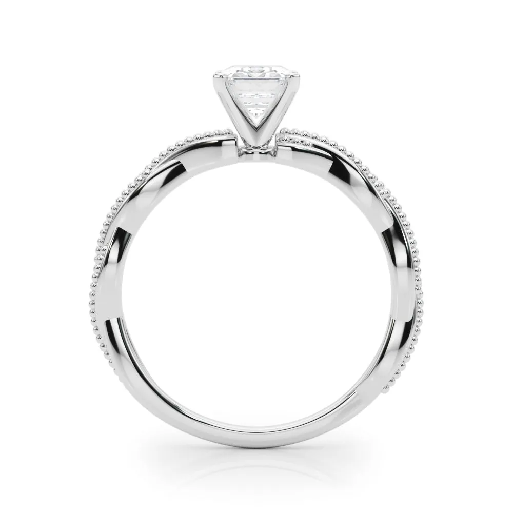 Anastasia Twisted Vine Emerald Lab Grown Diamond Solitaire Engagement Ring IGI Certified