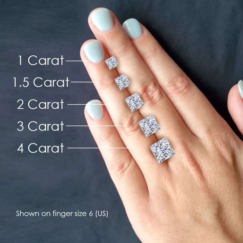 Anastasia Twisted Vine Princess Lab Grown Diamond Solitaire Engagement Ring IGI Certified