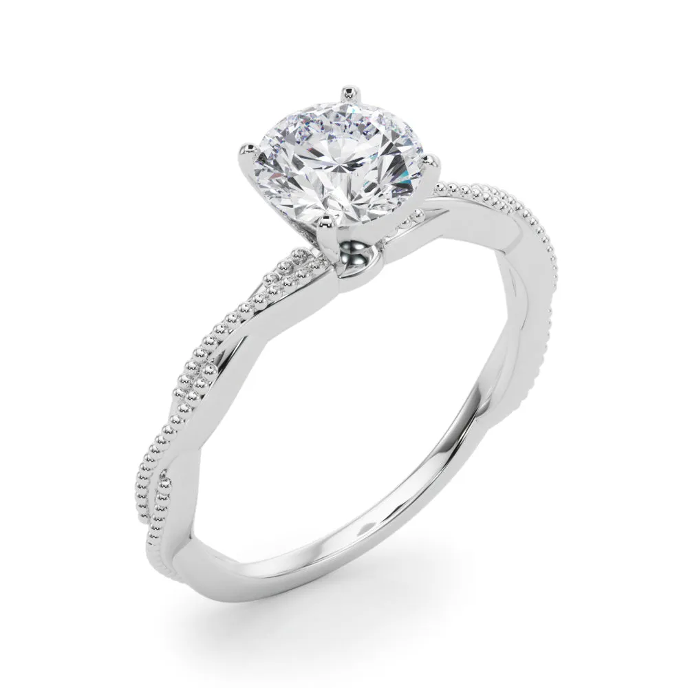 Anastasia Twisted Vine Round Lab Grown Diamond Solitaire Engagement Ring IGI Certified