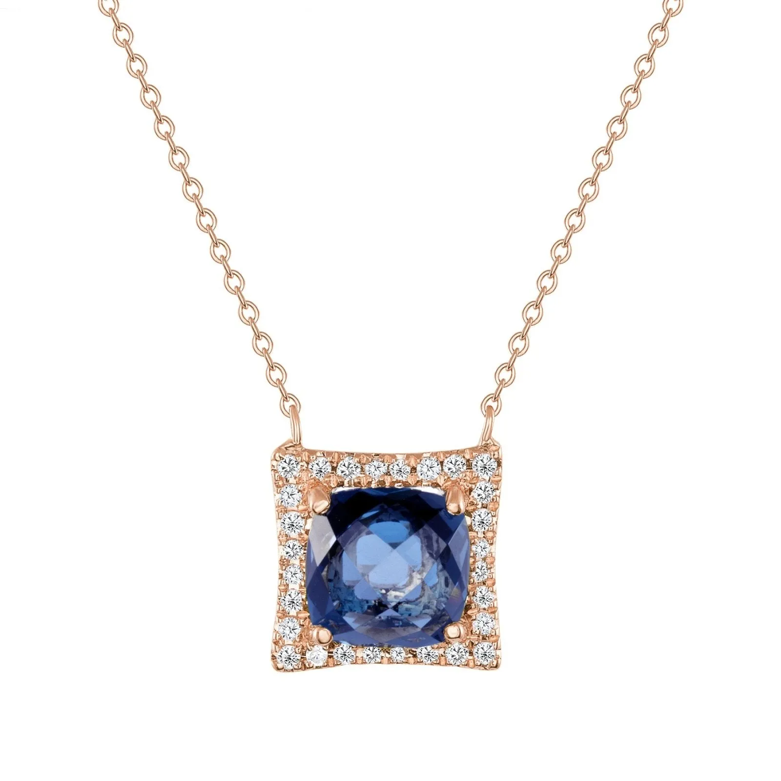 Ancient London Blue Topaz and Diamond Necklace