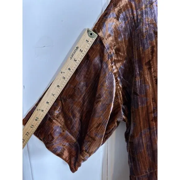 Anthropologie Esme Velvet Kimono Jacket Slouchy Cardigan Duster XS Petite