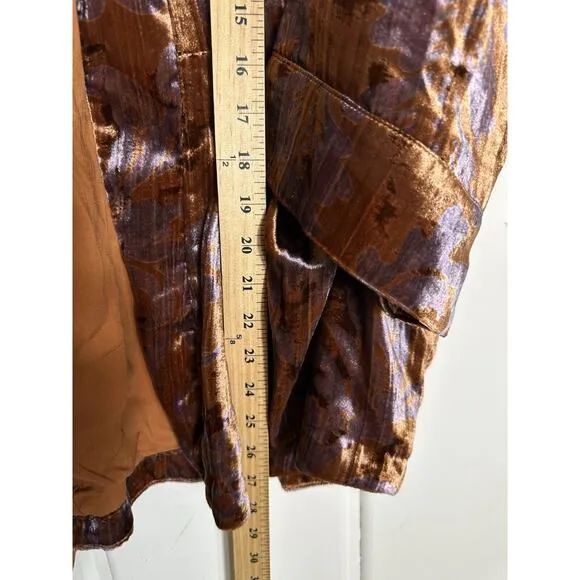 Anthropologie Esme Velvet Kimono Jacket Slouchy Cardigan Duster XS Petite