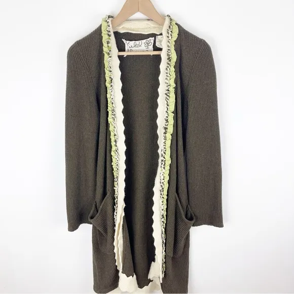 Anthropologie Fielel Flower Cheshire Long Sweater Size Medium