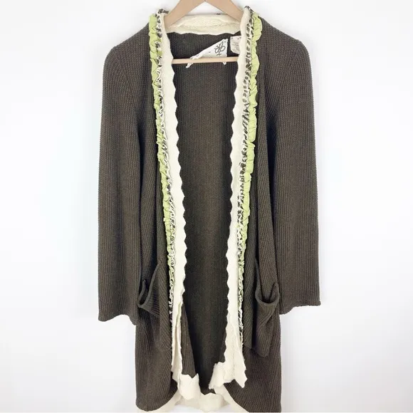 Anthropologie Fielel Flower Cheshire Long Sweater Size Medium