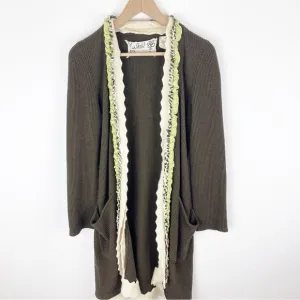 Anthropologie Fielel Flower Cheshire Long Sweater Size Medium