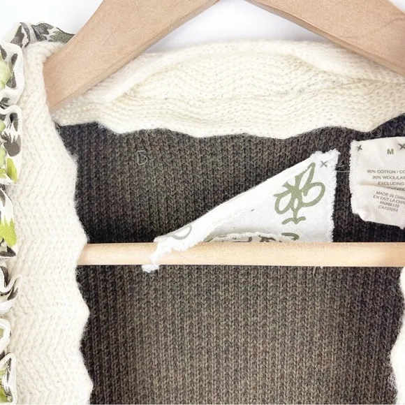 Anthropologie Fielel Flower Cheshire Long Sweater Size Medium