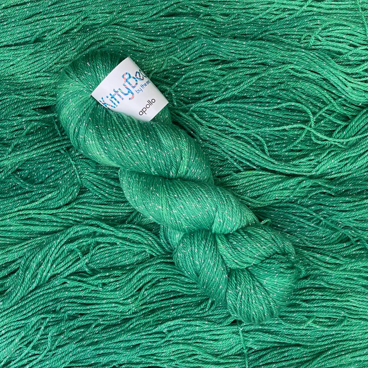 Apollo: Superwash Merino Nylon Lurex | KittyBea by the Sea | Hand-Dyed Knitting Crochet Yarn