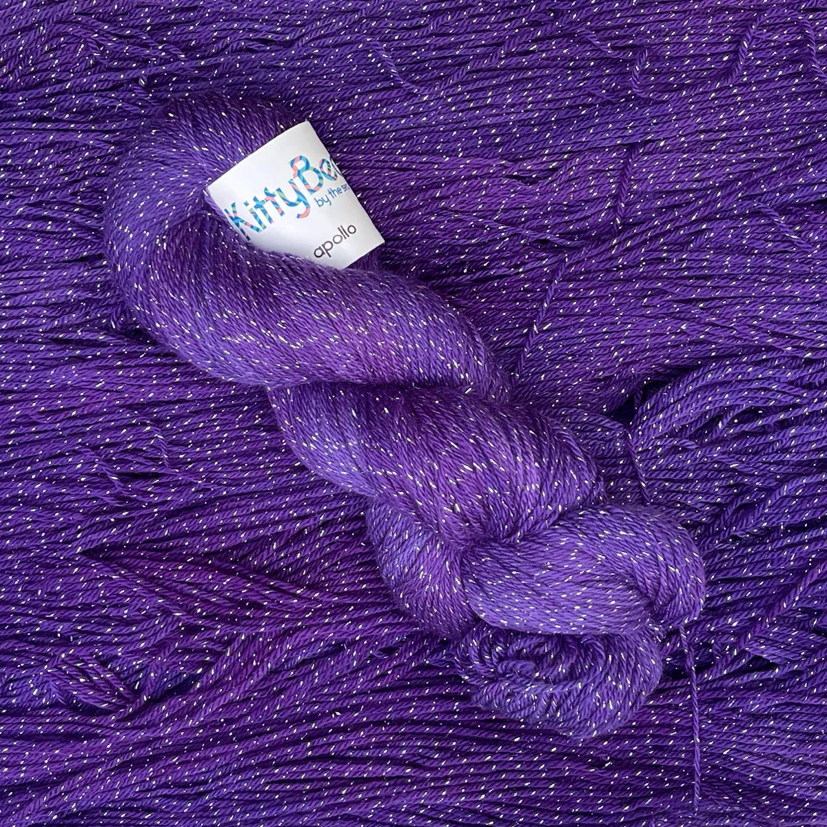 Apollo: Superwash Merino Nylon Lurex | KittyBea by the Sea | Hand-Dyed Knitting Crochet Yarn