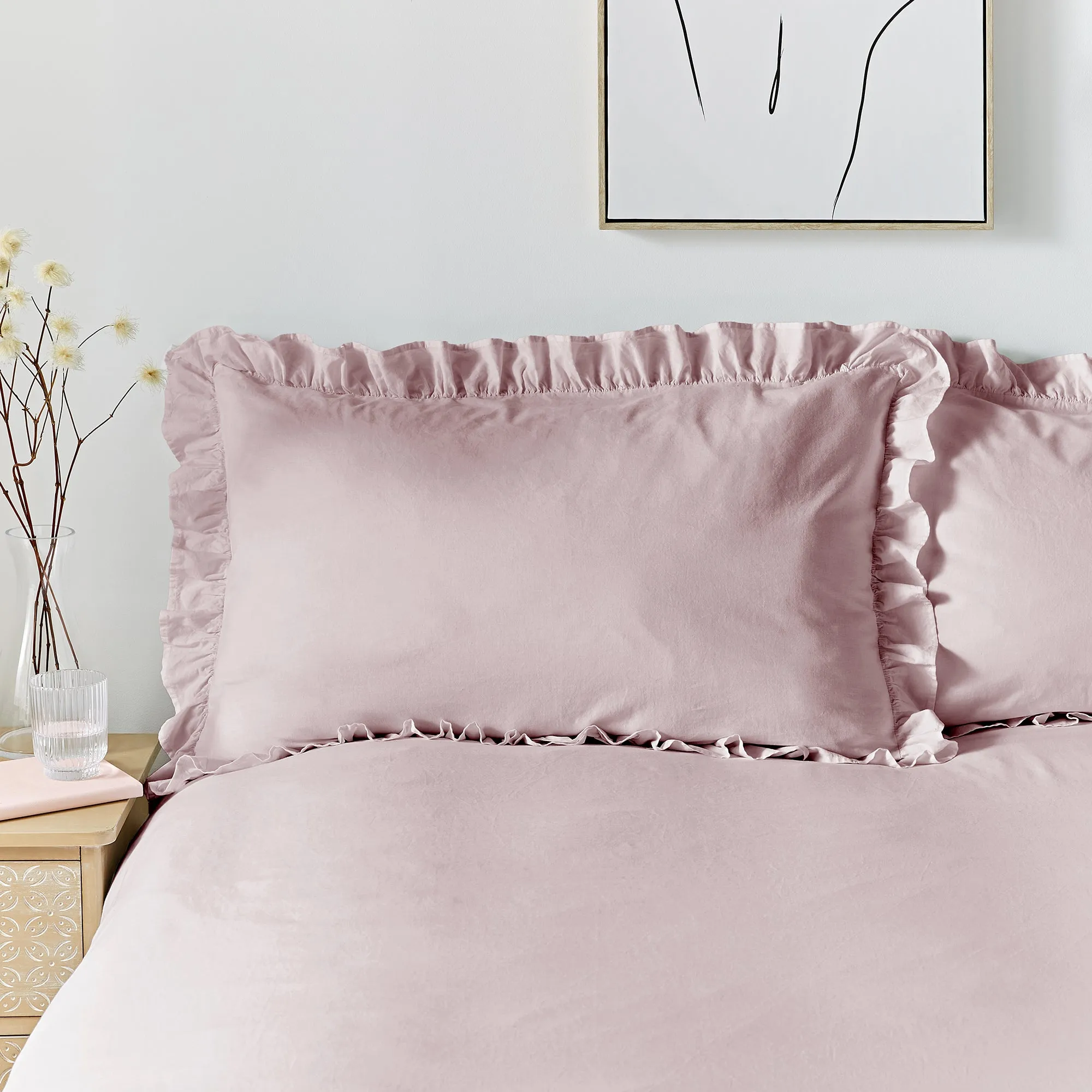 Appletree Loft Cassia Frill Duvet Cover Set - Lavender