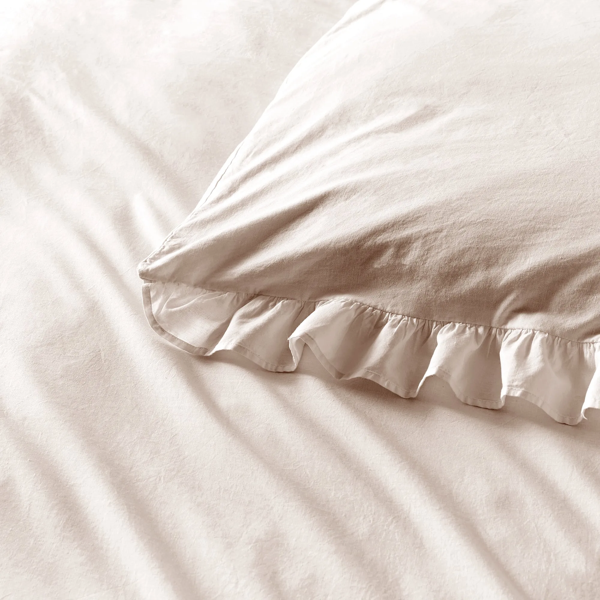 Appletree Loft Cassia Frill Duvet Cover Set - Natural