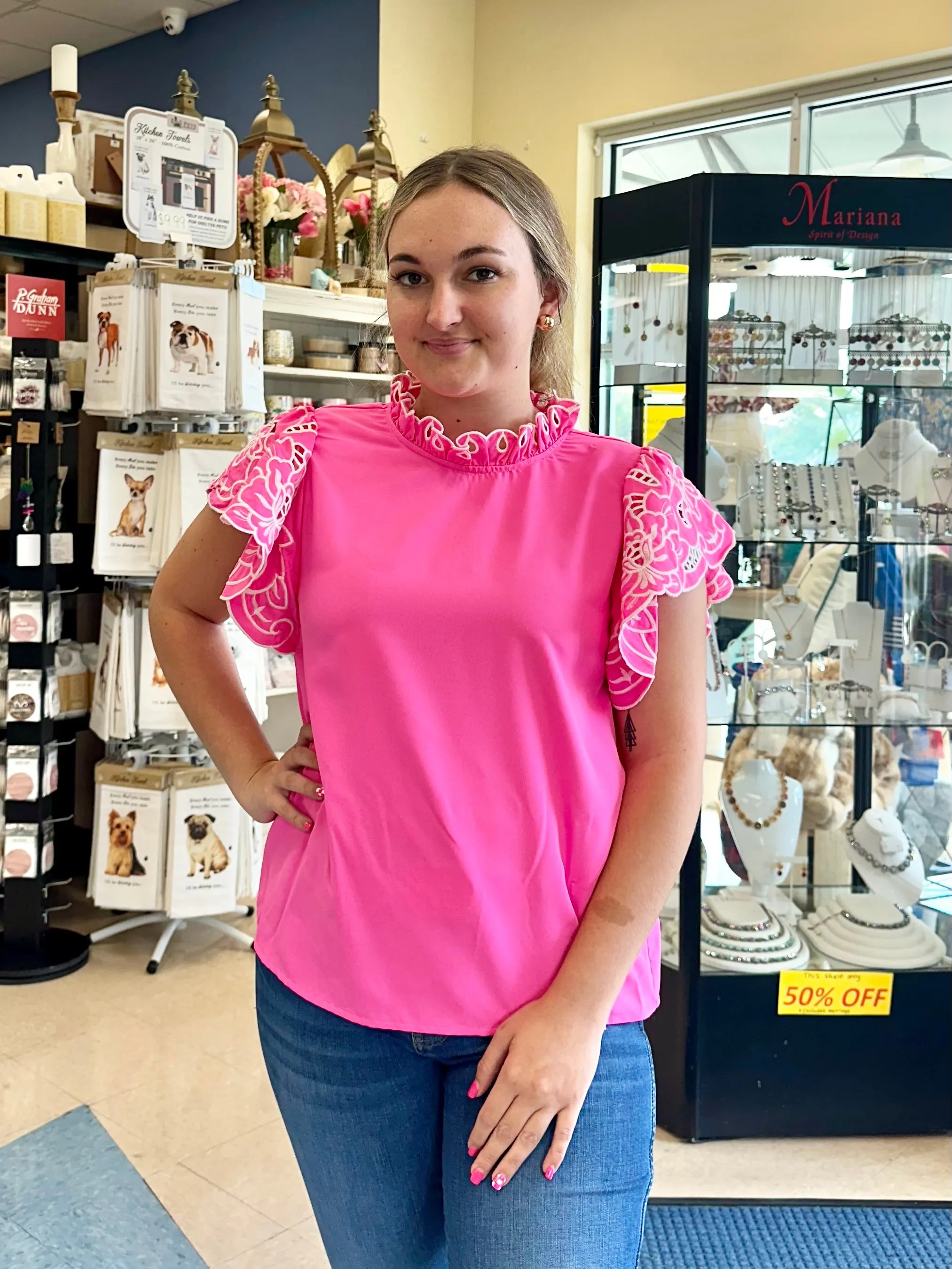 Ariana ruffle sleeve top