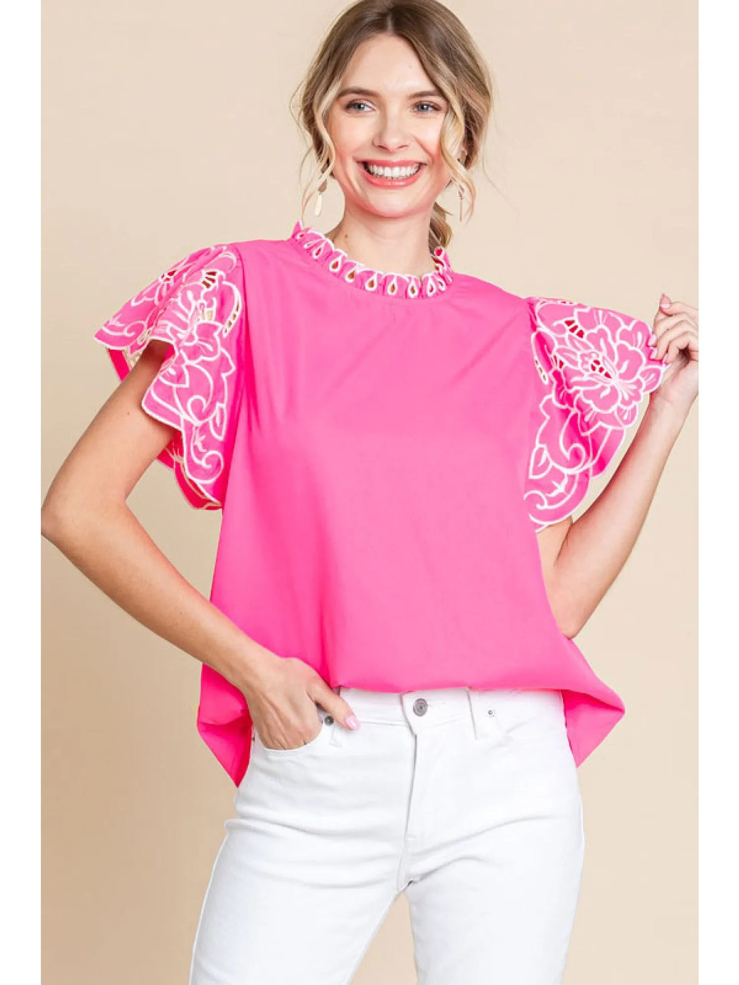 Ariana ruffle sleeve top