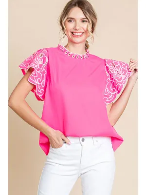 Ariana ruffle sleeve top