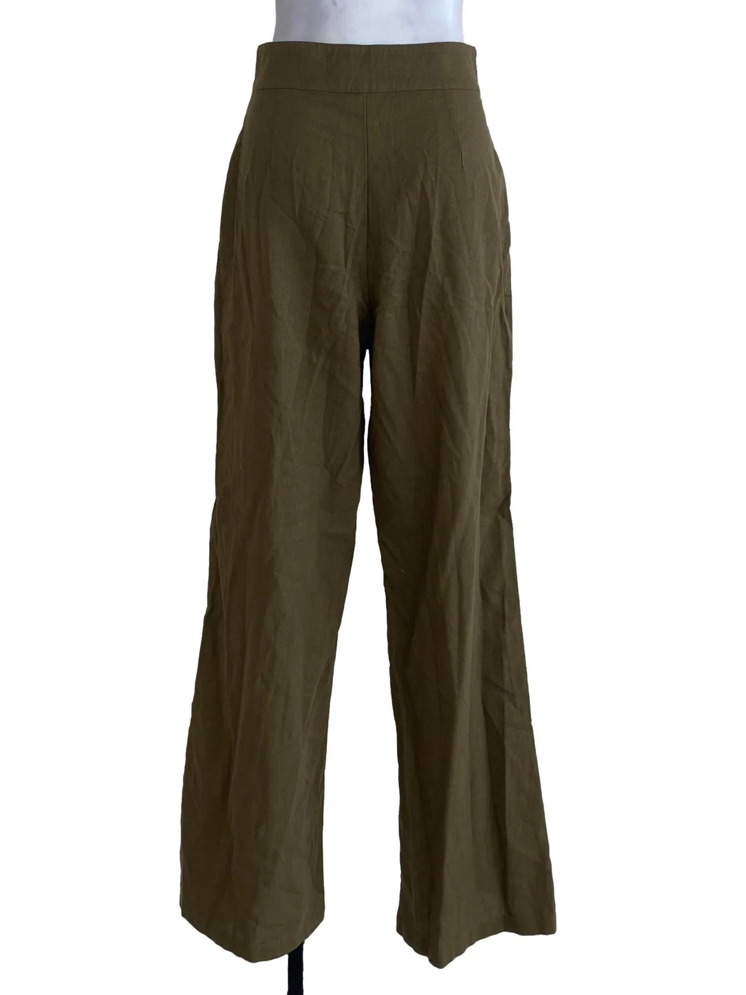 Army Green Textured Pants