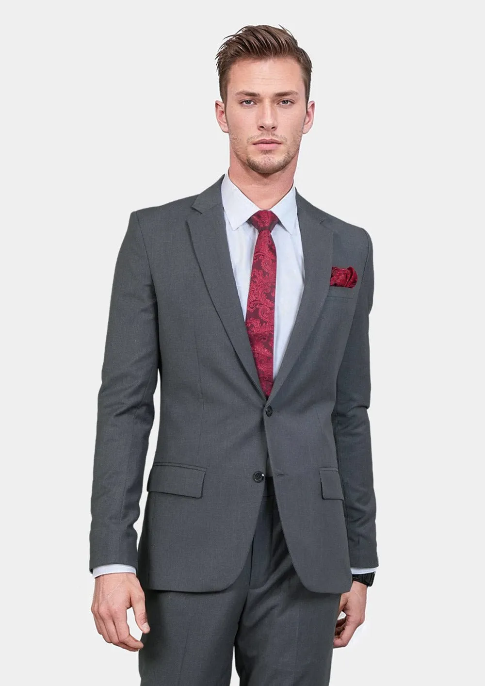 Astor Grey Charcoal Crosshatch Jacket
