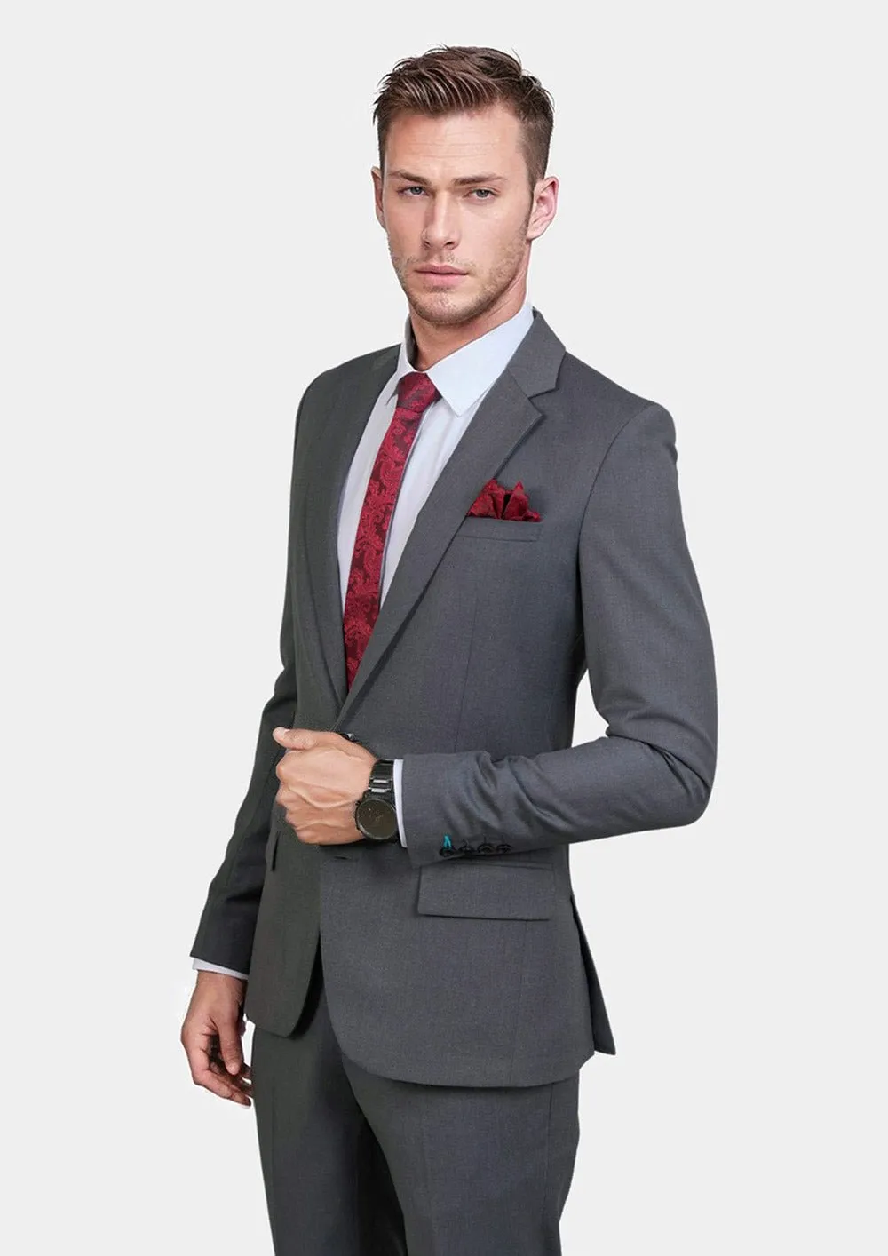 Astor Grey Charcoal Crosshatch Jacket