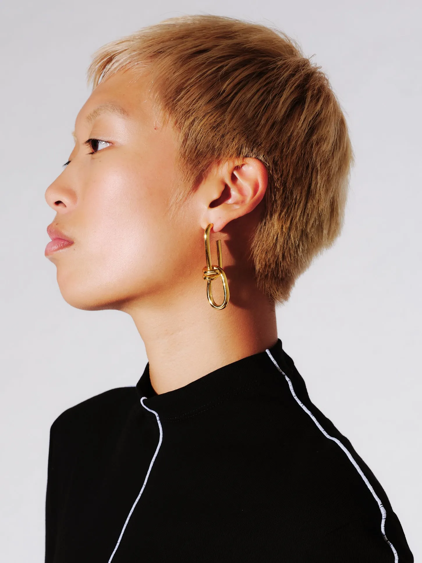 Asymmetric Twist Chain Earrings