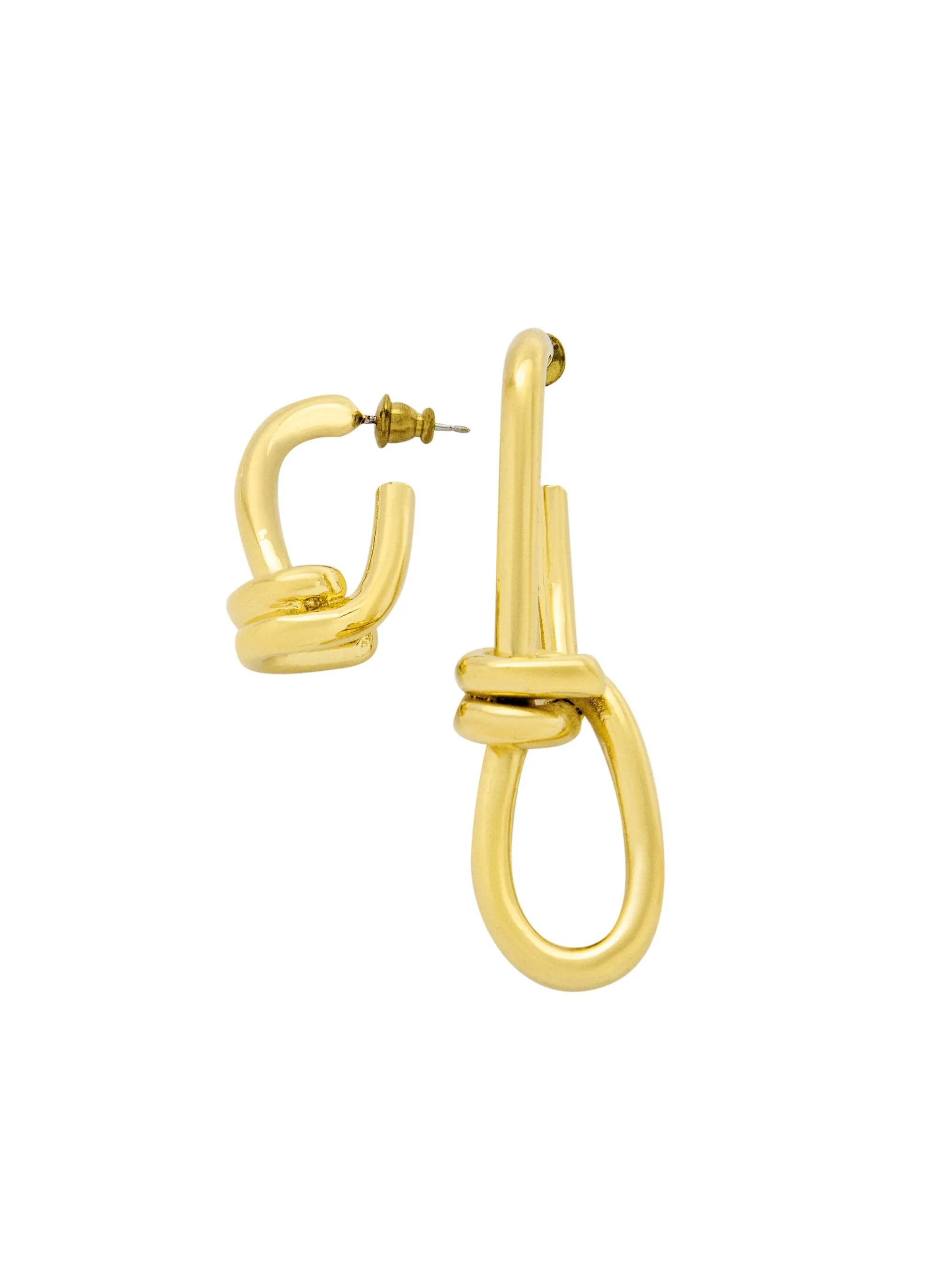 Asymmetric Twist Chain Earrings